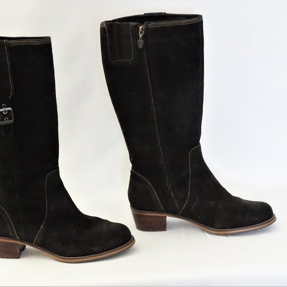 Red Wing Boots Tall Dark Brown Suede Bixby Size 9.5 D Wide Width - Picture 11 of 13